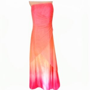 Jump Apparel Rainbow Sherbert Pink Orange Strapless Sparkle Dress Size 5/6